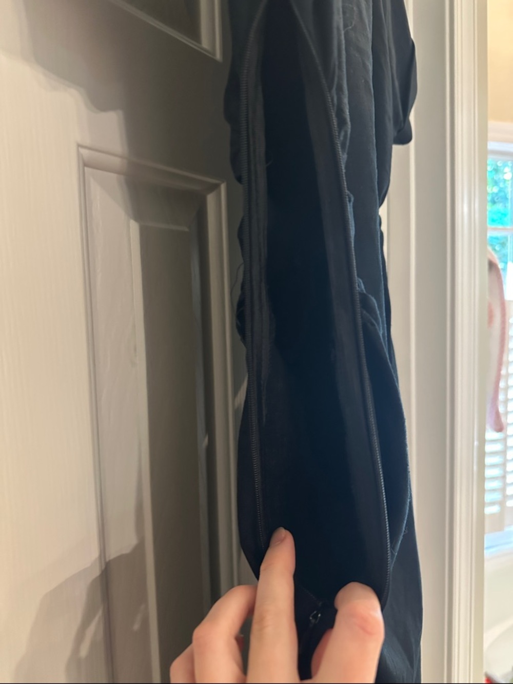 Black Ruched Button-Front Midi Dress - Picture 6 of 9